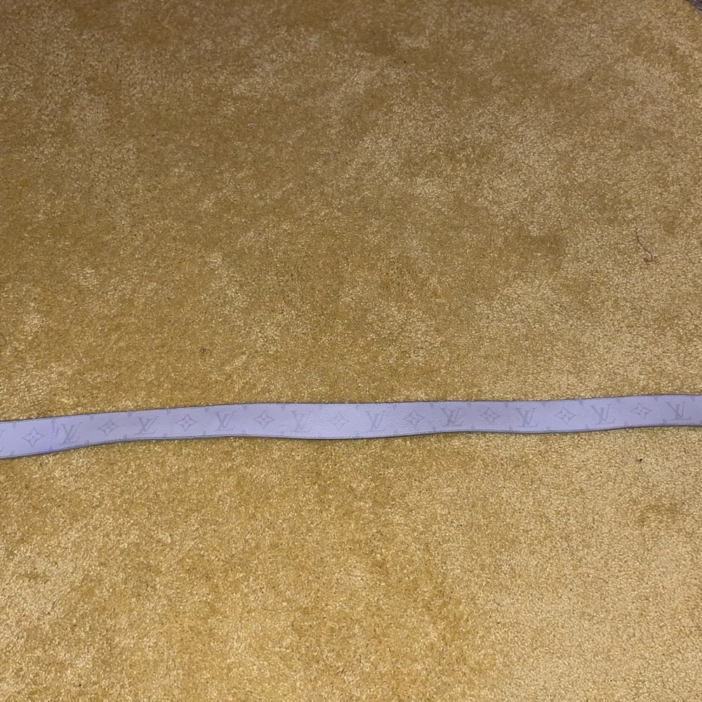 White Louis Vuitton Belt